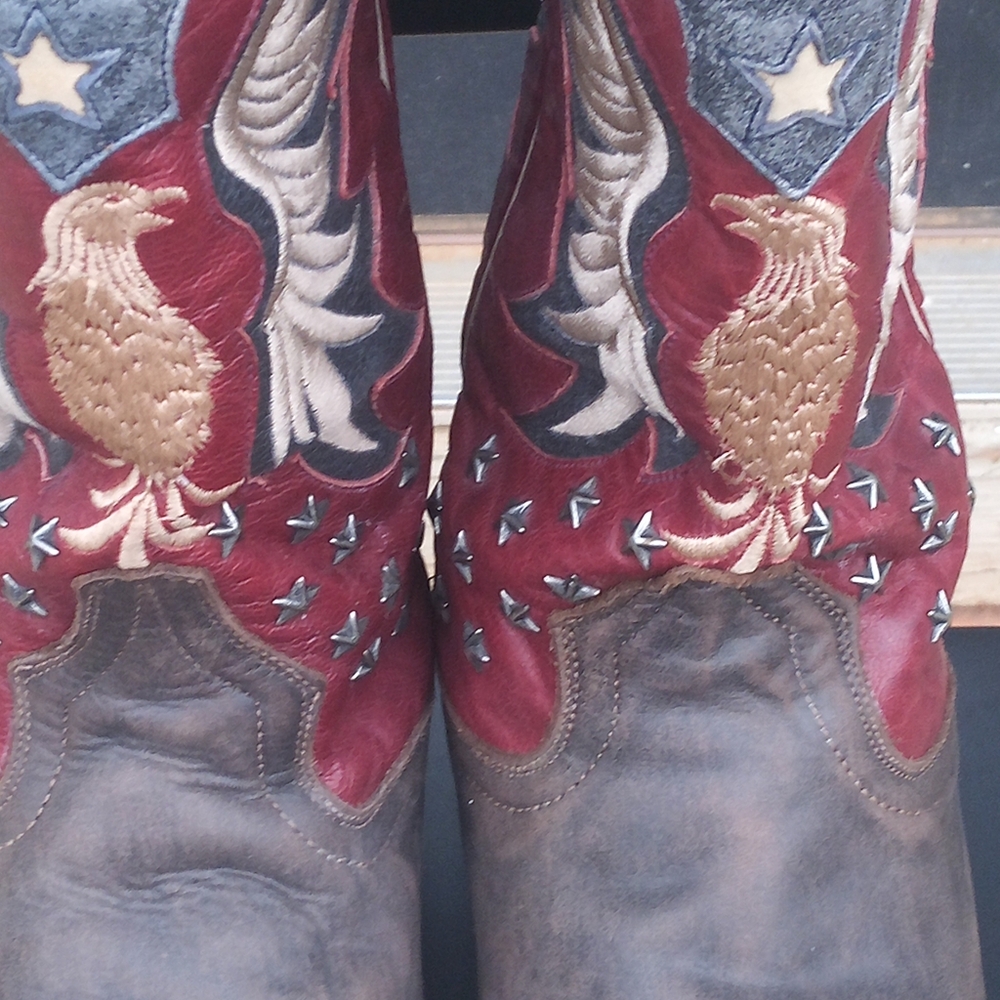 Dan Post Bountiful Bay Apache/Red Eagle Embroider… - image 1